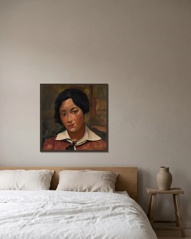 Frauenporträt von André Derain gerahmt an einer Wand