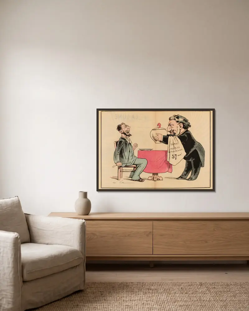 Nach dem Sieg von André Gill gerahmt an einer Wand