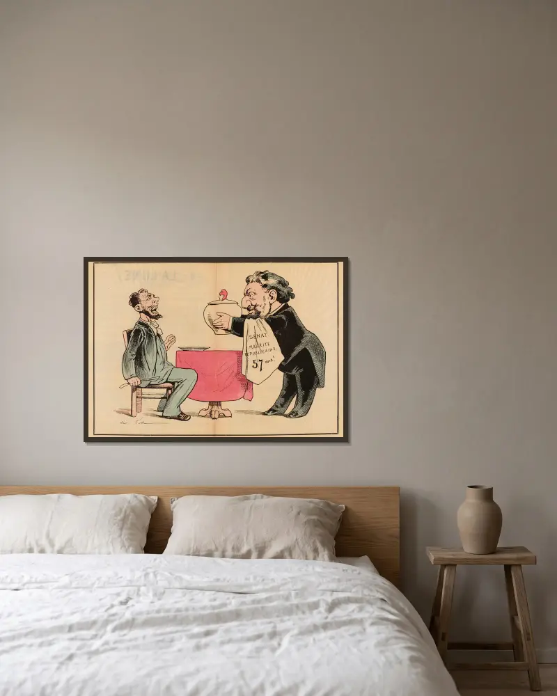 Nach dem Sieg von André Gill gerahmt an einer Wand