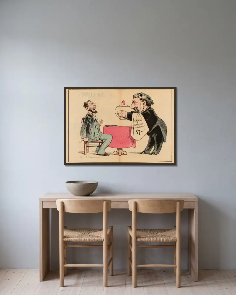 Nach dem Sieg von André Gill gerahmt an einer Wand