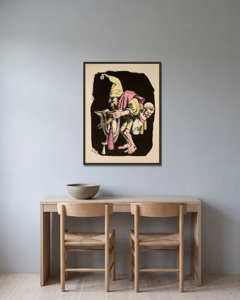 Bélisaire (étude antique), André Gill w ramie na ścianie
