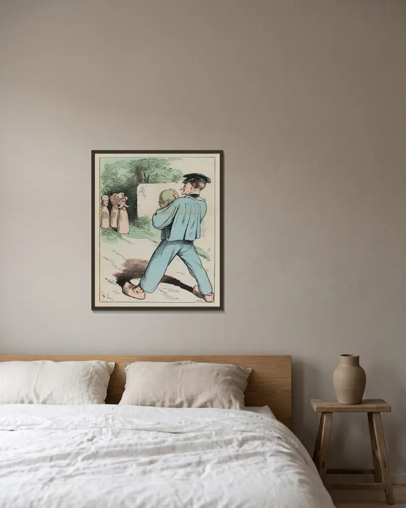 Gut gespielt von André Gill gerahmt an einer Wand