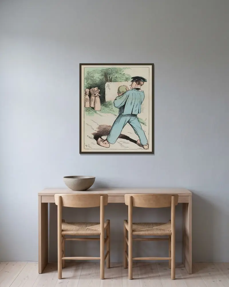 Gut gespielt von André Gill gerahmt an einer Wand