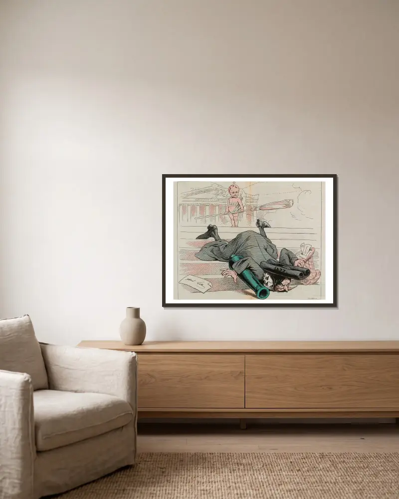 Bon débarras von André Gill gerahmt an einer Wand