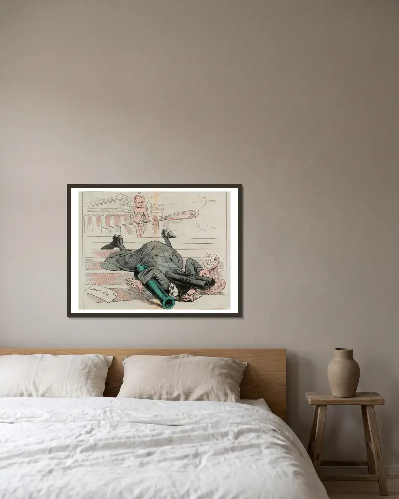 Bon débarras von André Gill gerahmt an einer Wand