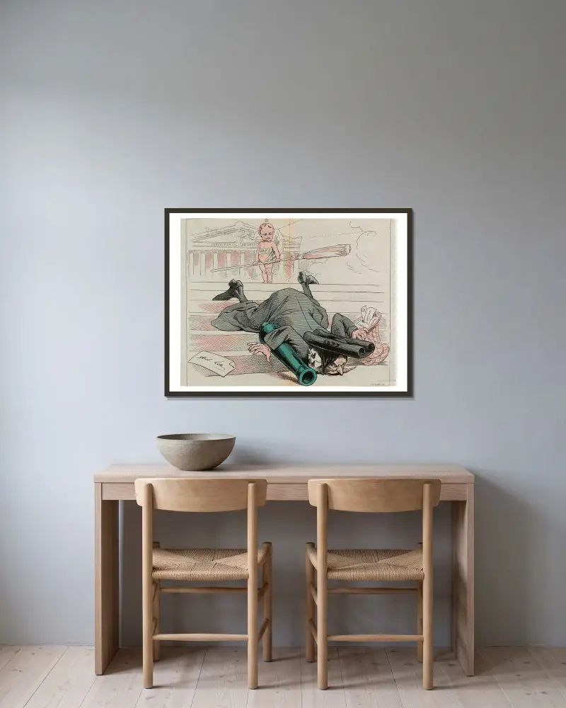 Bon débarras von André Gill gerahmt an einer Wand