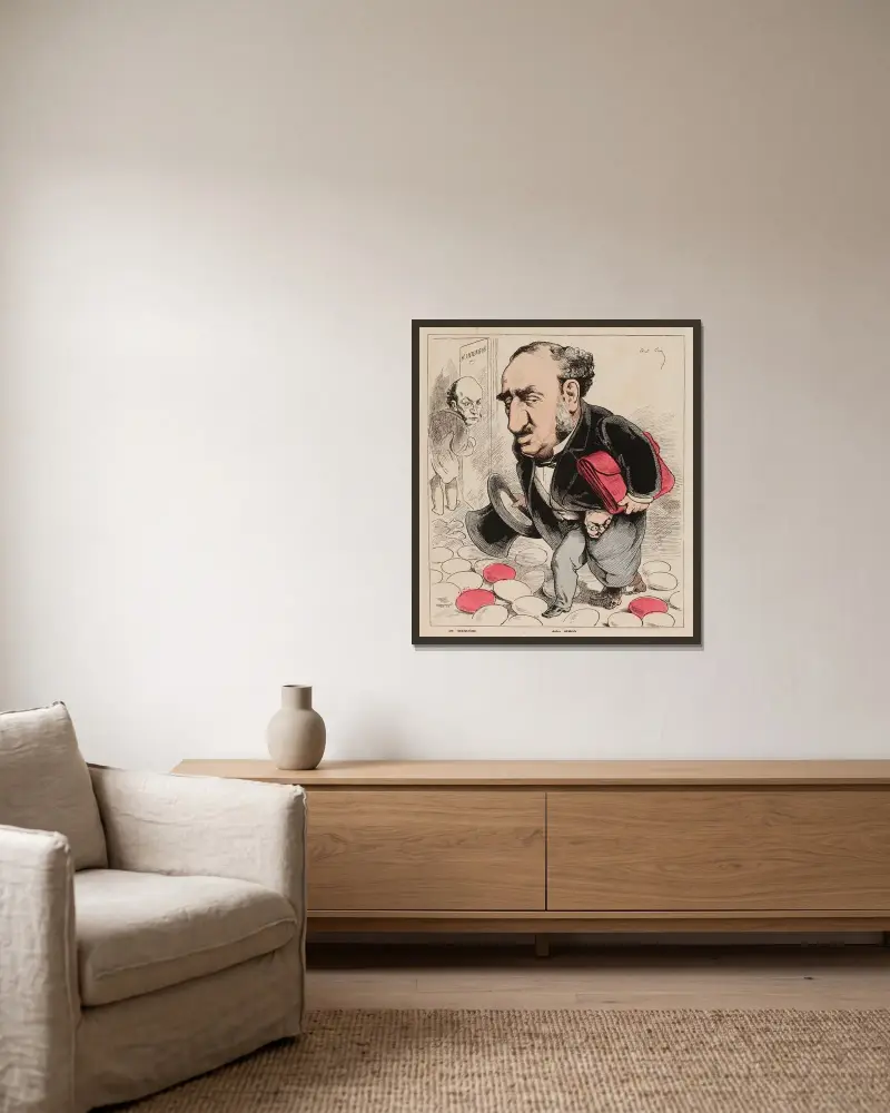 Bonjour Bonsoir, André Gill w ramie na ścianie