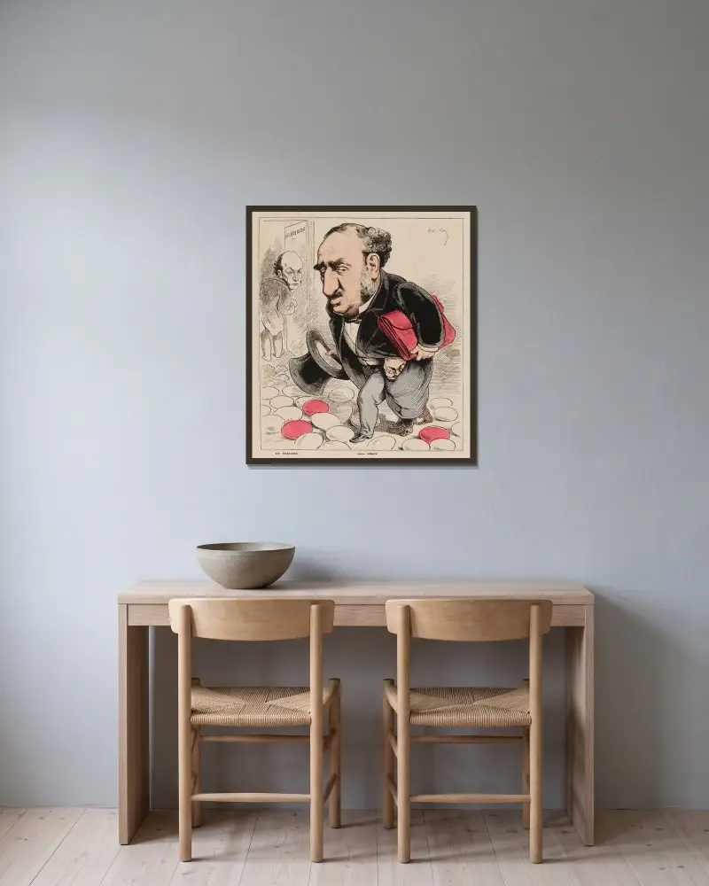 Bonjour Bonsoir, André Gill w ramie na ścianie