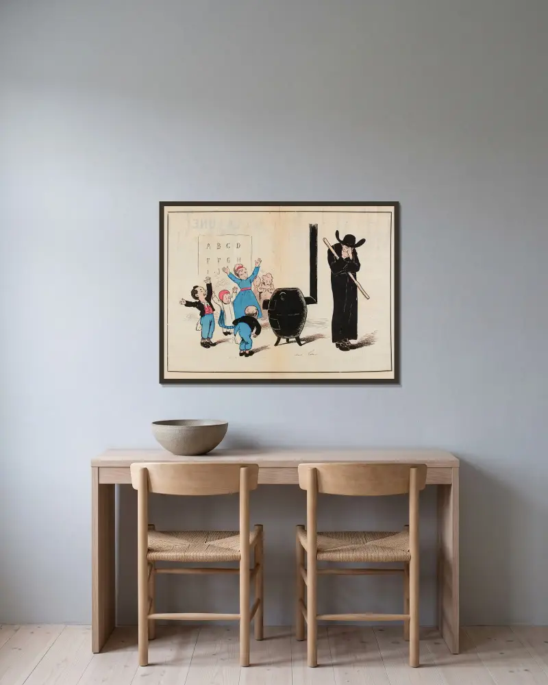 Frühlingseffekt von André Gill gerahmt an einer Wand
