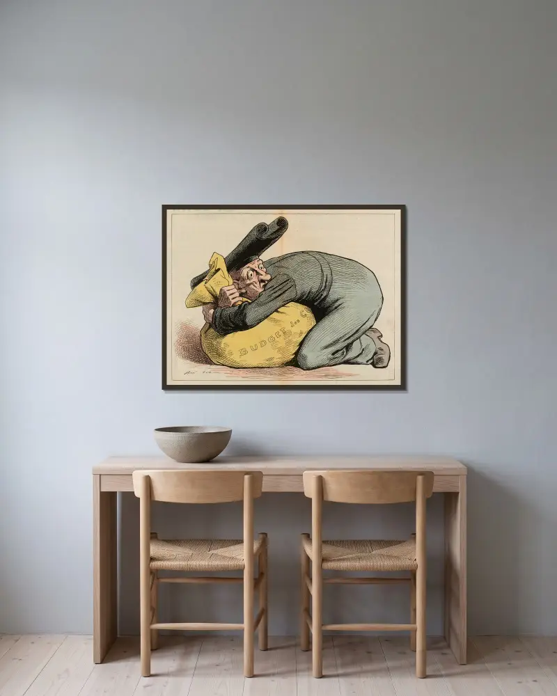 Enfants n’y touchez pas av André Gill inramad på en vägg
