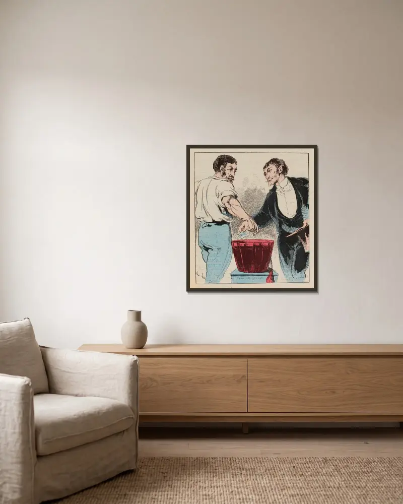 Fraternité von André Gill gerahmt an einer Wand