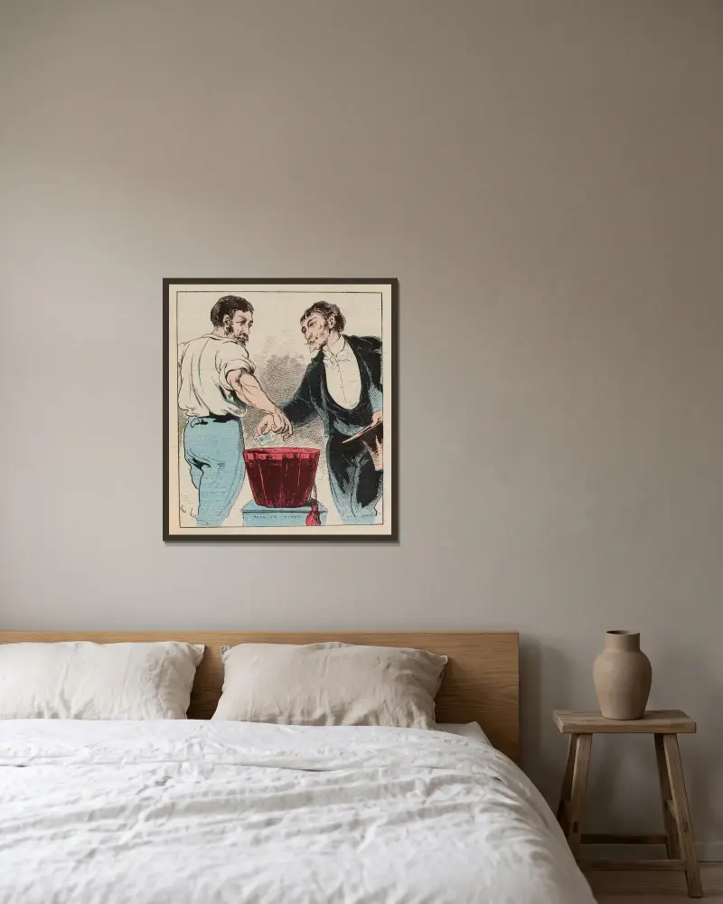 Fraternité von André Gill gerahmt an einer Wand