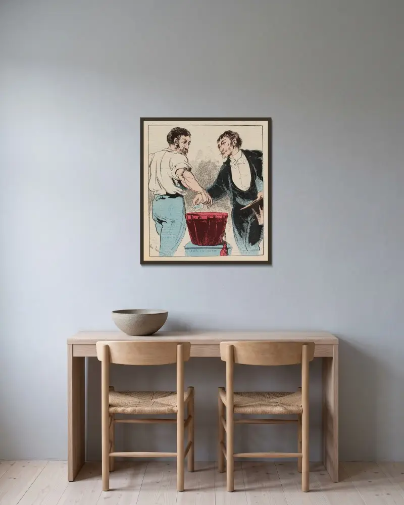 Fraternité von André Gill gerahmt an einer Wand