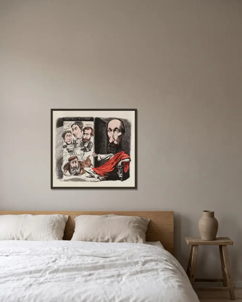 Hernani von André Gill gerahmt an einer Wand