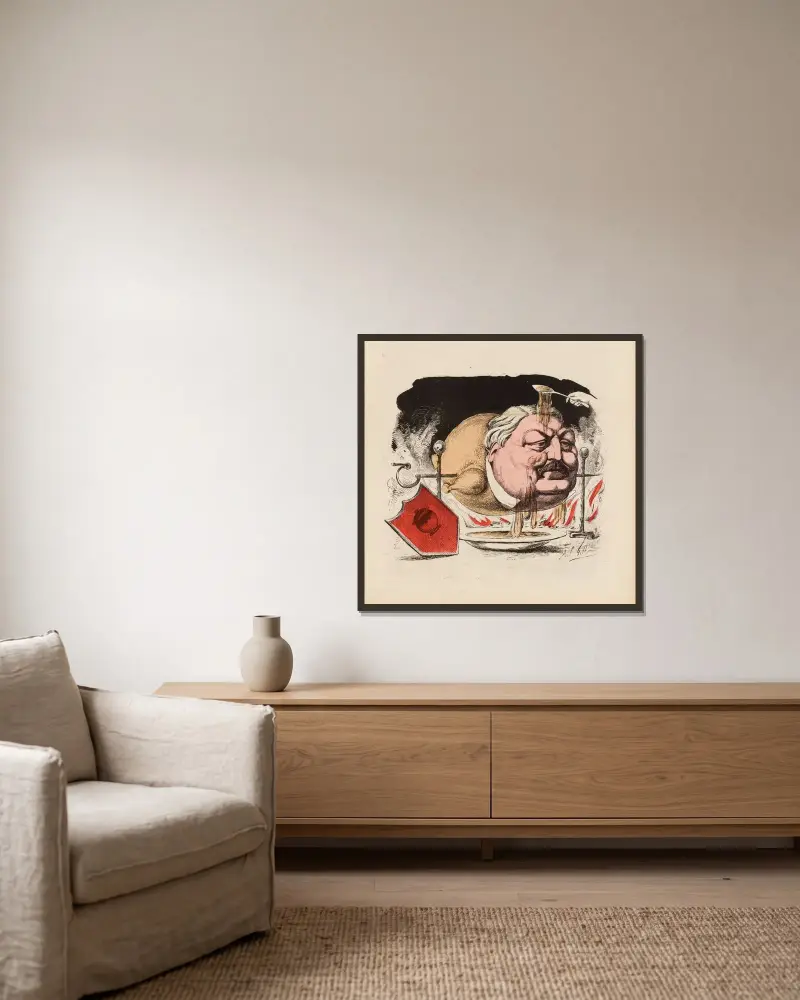 Baron Brisse von André Gill gerahmt an einer Wand
