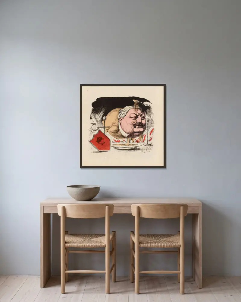 Baron Brisse von André Gill gerahmt an einer Wand
