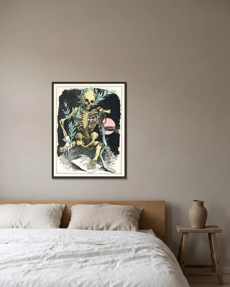 Segraren av André Gill inramad på en vägg
