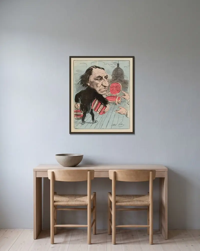Louis Blanc, André Gill w ramie na ścianie
