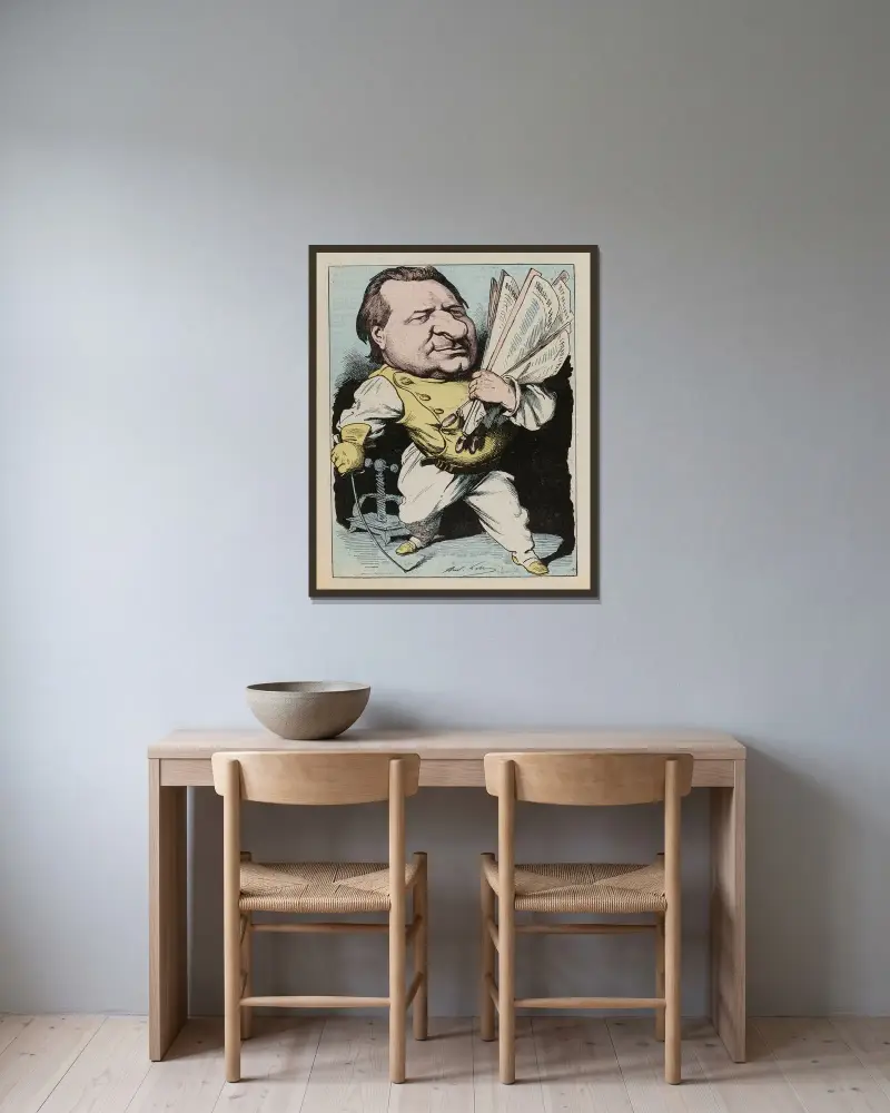 M. Ricard von André Gill gerahmt an einer Wand