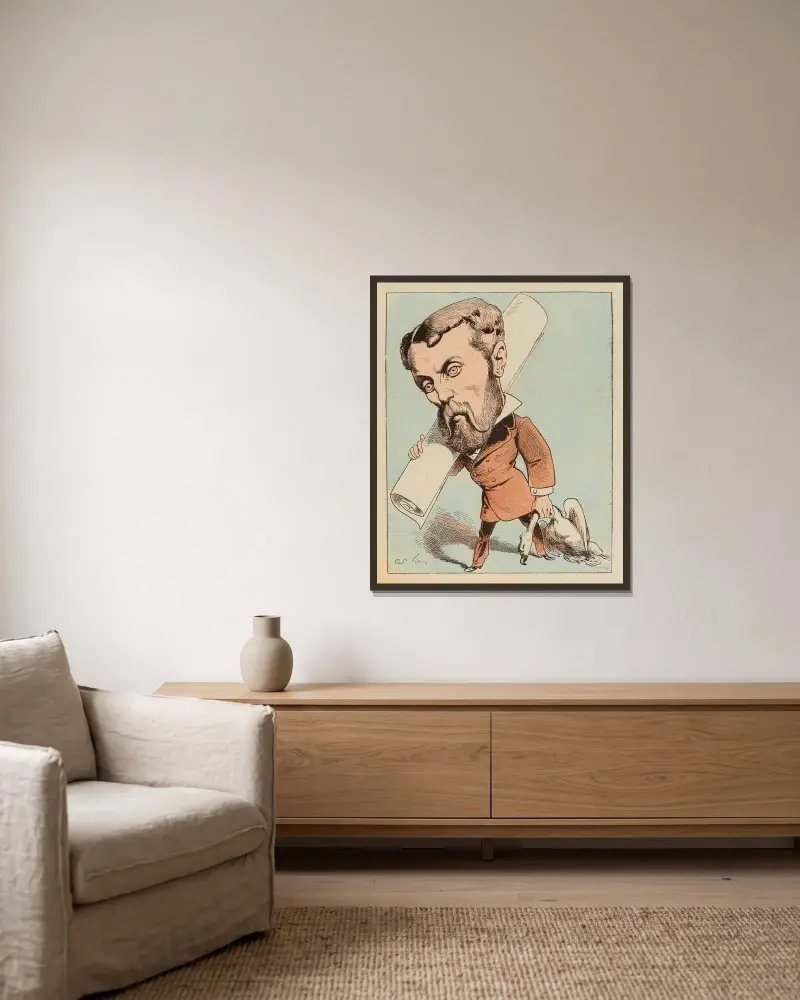 M. Savary von André Gill gerahmt an einer Wand