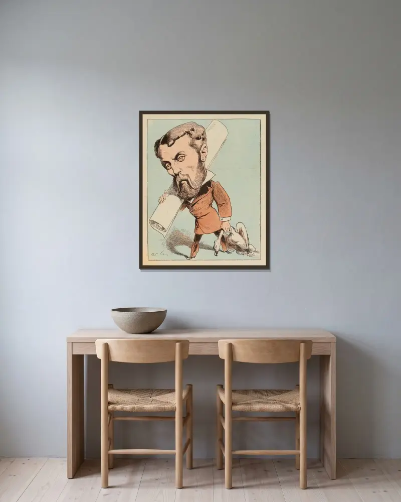 M. Savary von André Gill gerahmt an einer Wand