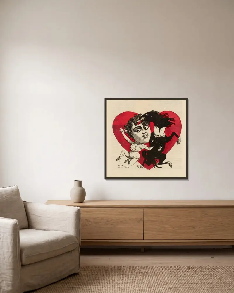 Miss Dada Menken von André Gill gerahmt an einer Wand
