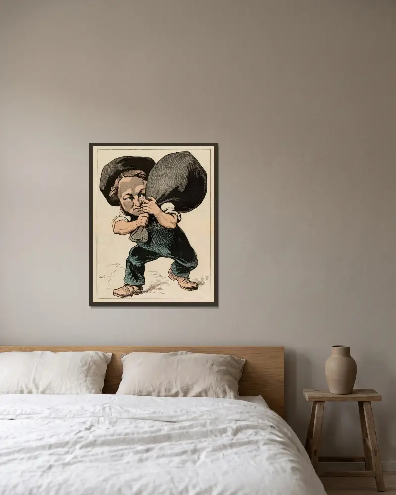 Mon charbonnier, André Gill w ramie na ścianie