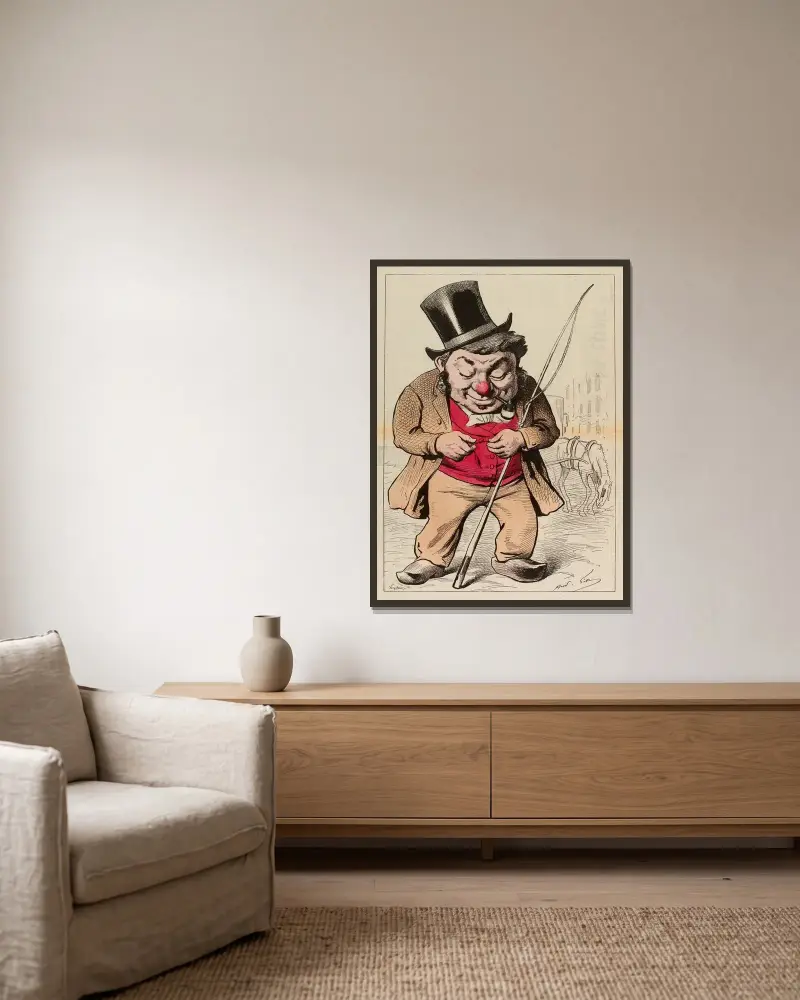 Mein Kutscher von André Gill gerahmt an einer Wand