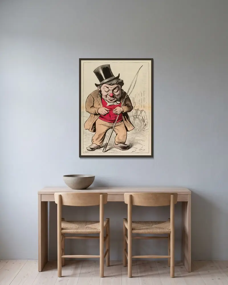 Mein Kutscher von André Gill gerahmt an einer Wand