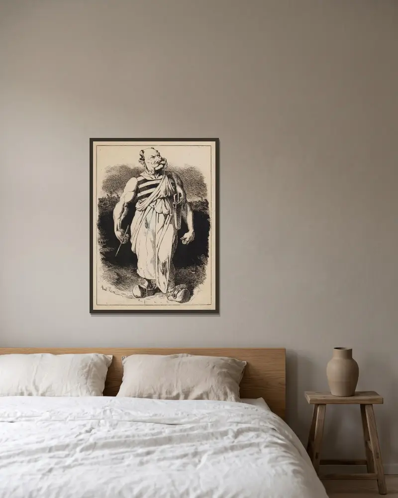 Wer verlangt nach einem Metzger von André Gill gerahmt an einer Wand