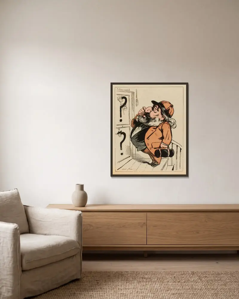 Rückkehr der Bergkämme von André Gill gerahmt an einer Wand