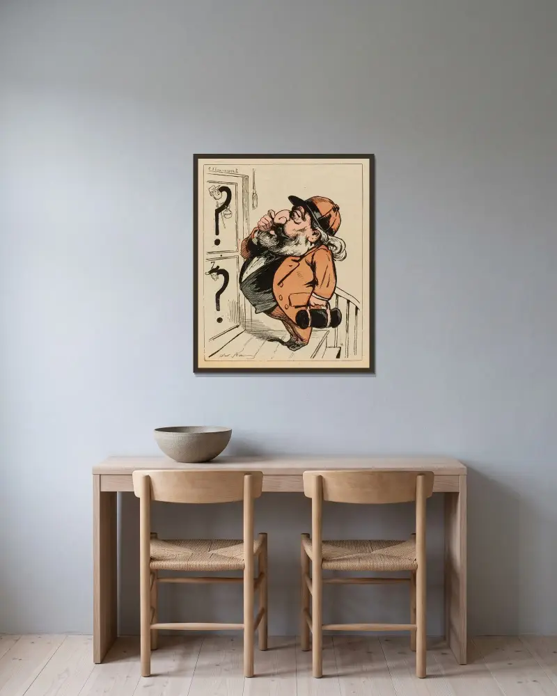 Rückkehr der Bergkämme von André Gill gerahmt an einer Wand