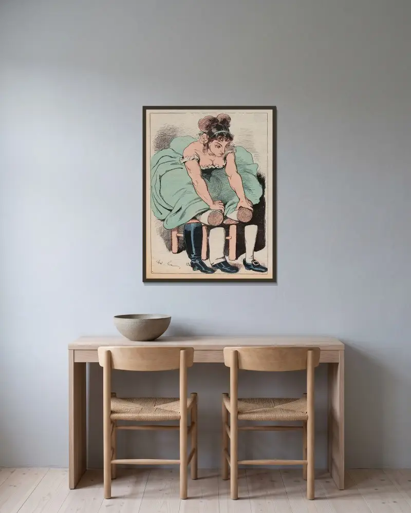 Sur quel pied danser av André Gill inramad på en vägg