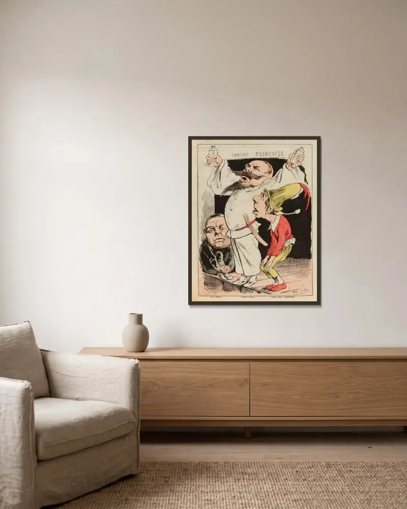Tabarin (Comédie Française) von André Gill gerahmt an einer Wand
