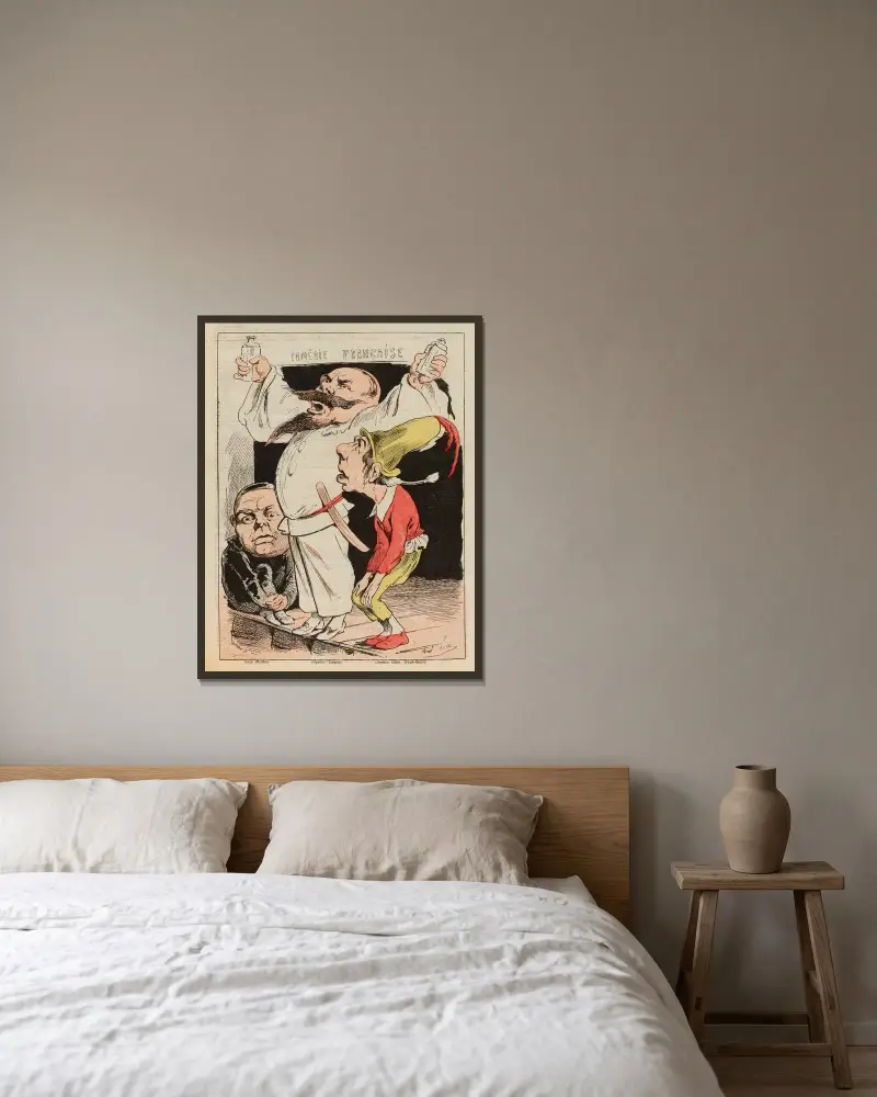 Tabarin (Comédie Française) von André Gill gerahmt an einer Wand