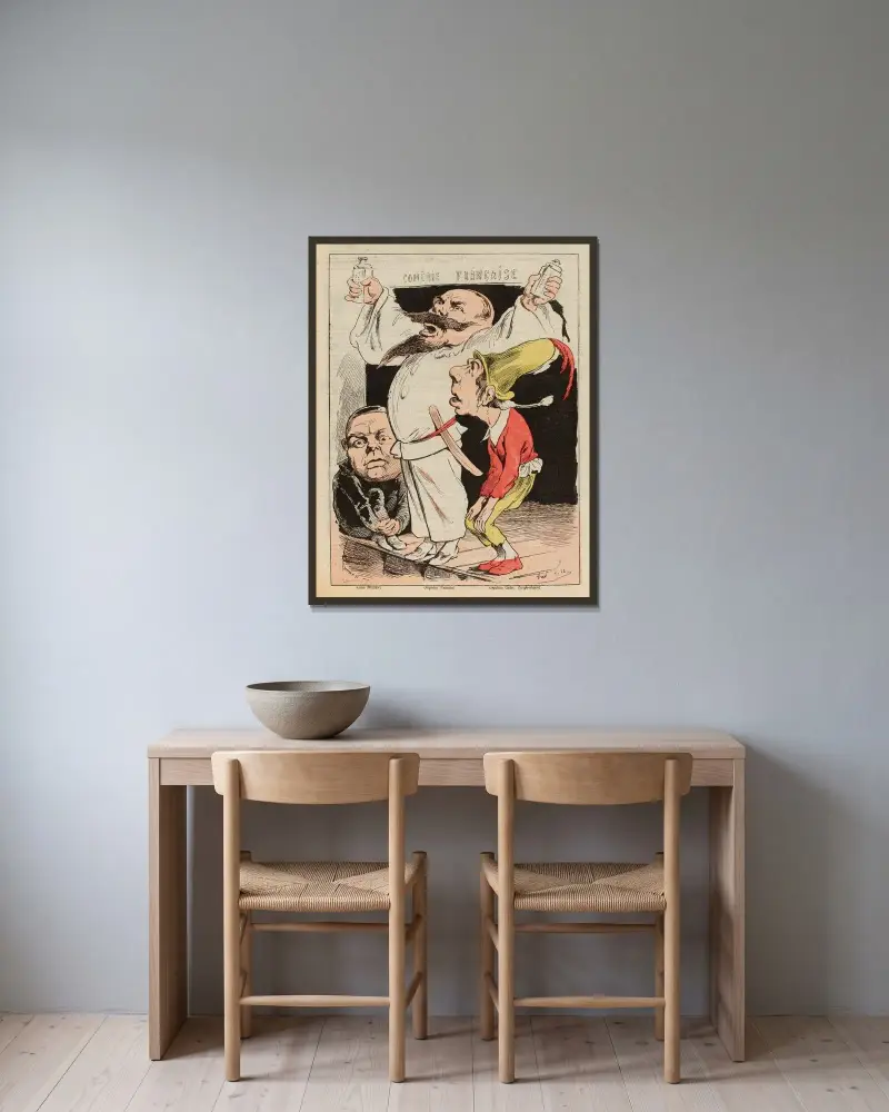 Tabarin (Comédie Française) von André Gill gerahmt an einer Wand