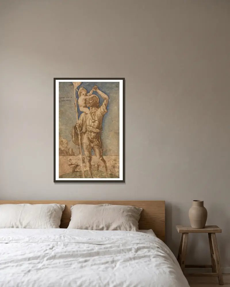 Svatý Kryštof, Andrea Mantegna v rámu na stěně