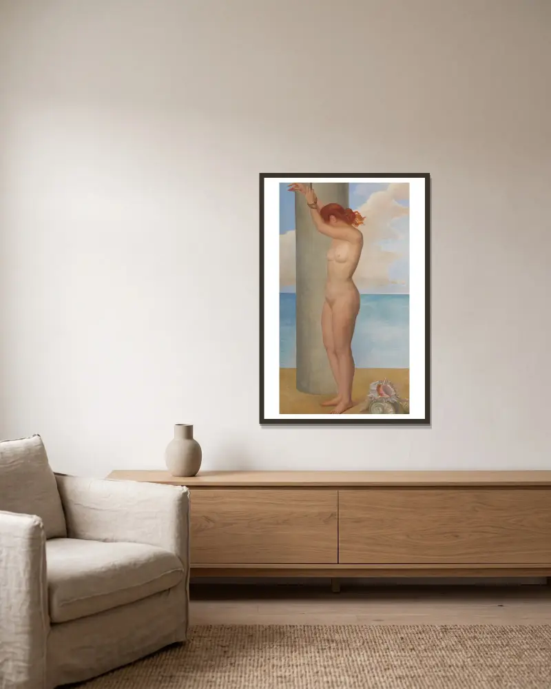 Andromeda von Ángel Zárraga gerahmt an einer Wand