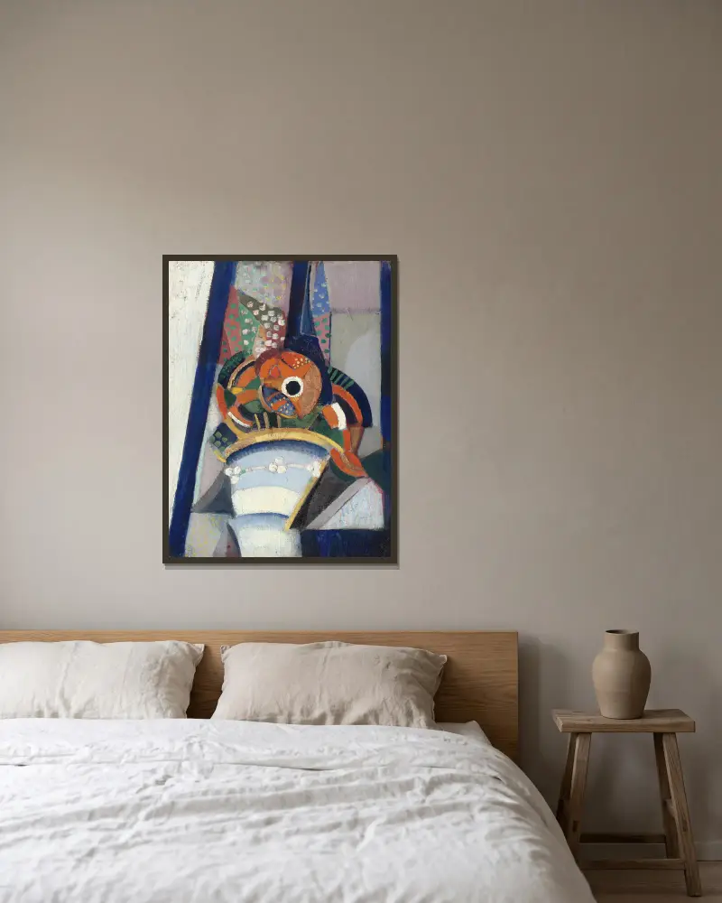 Stilleben von Ángel Zárraga gerahmt an einer Wand