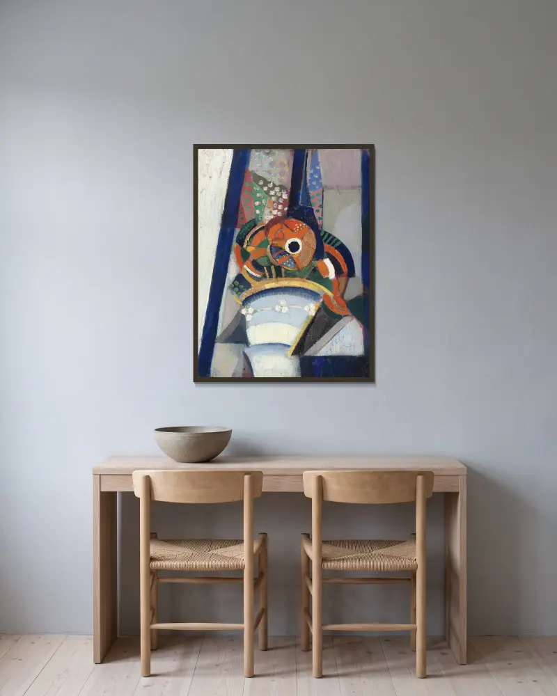 Stilleben von Ángel Zárraga gerahmt an einer Wand