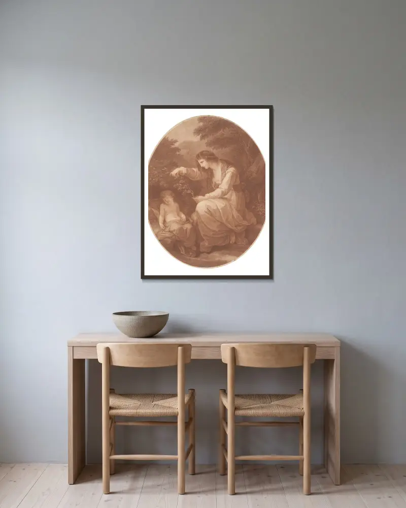 Cleone, Angelica Kauffmann w ramie na ścianie