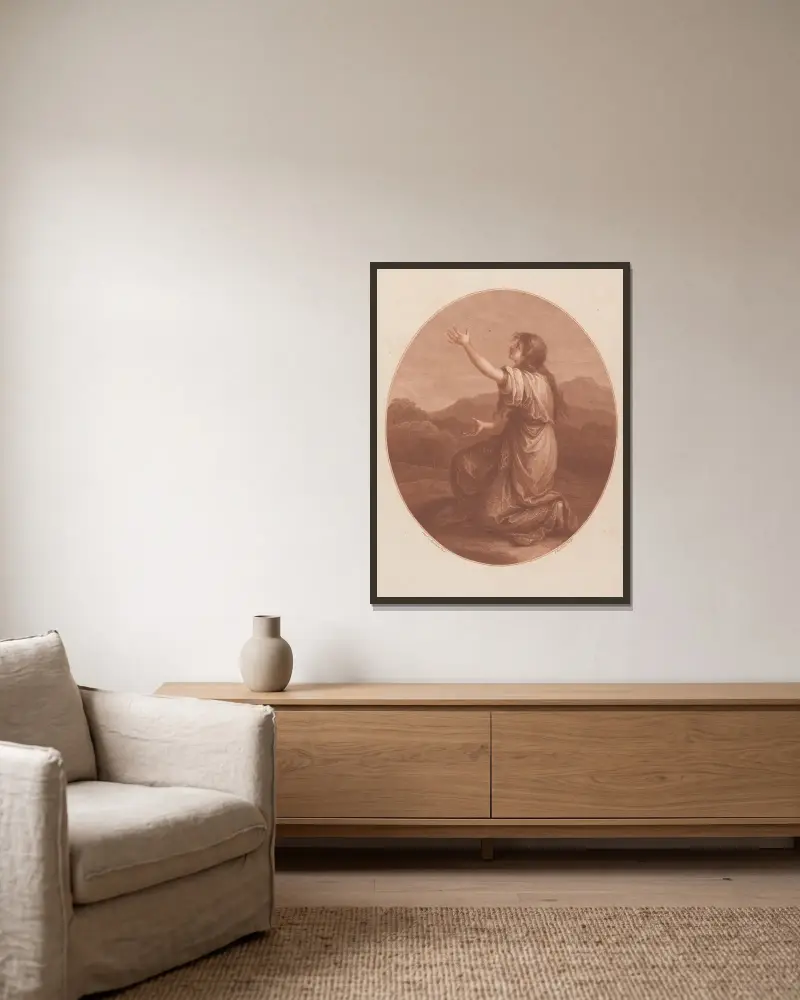 Cordelia von Angelica Kauffmann gerahmt an einer Wand