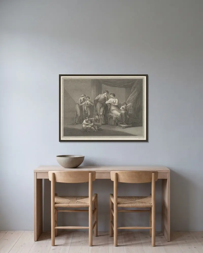 Paulus Aemilius von Angelica Kauffmann gerahmt an einer Wand