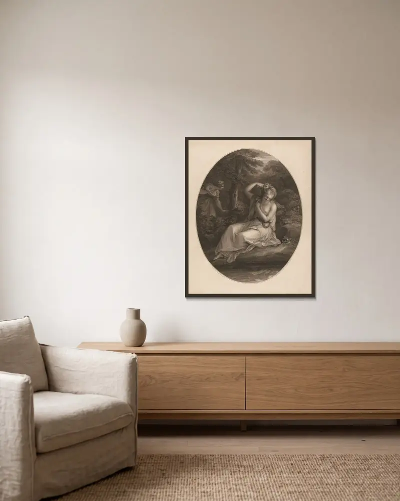 Sylvia von Angelica Kauffmann gerahmt an einer Wand