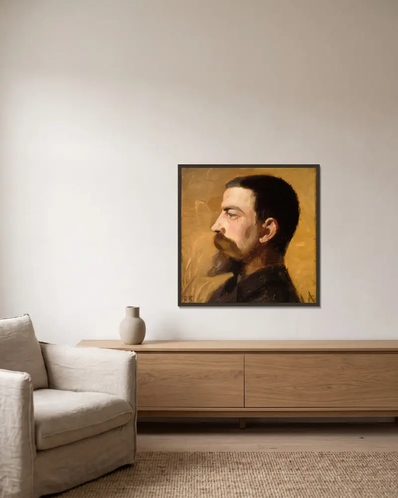 Valdemar Schønheyder Møller von Anna Ancher gerahmt an einer Wand