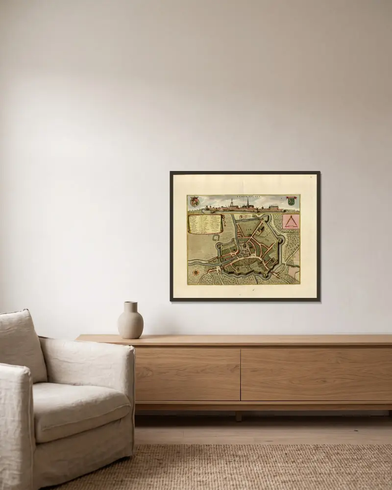 Armentières von Anna Beek gerahmt an einer Wand