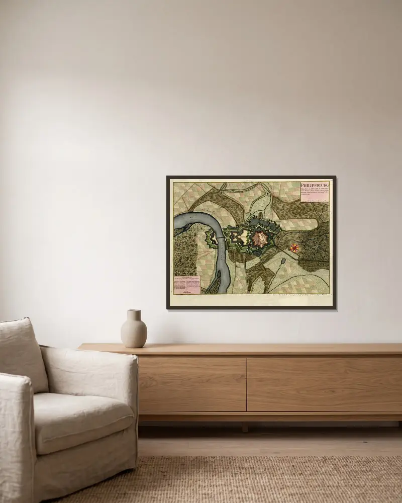 Philipsburg von Anna Beek gerahmt an einer Wand
