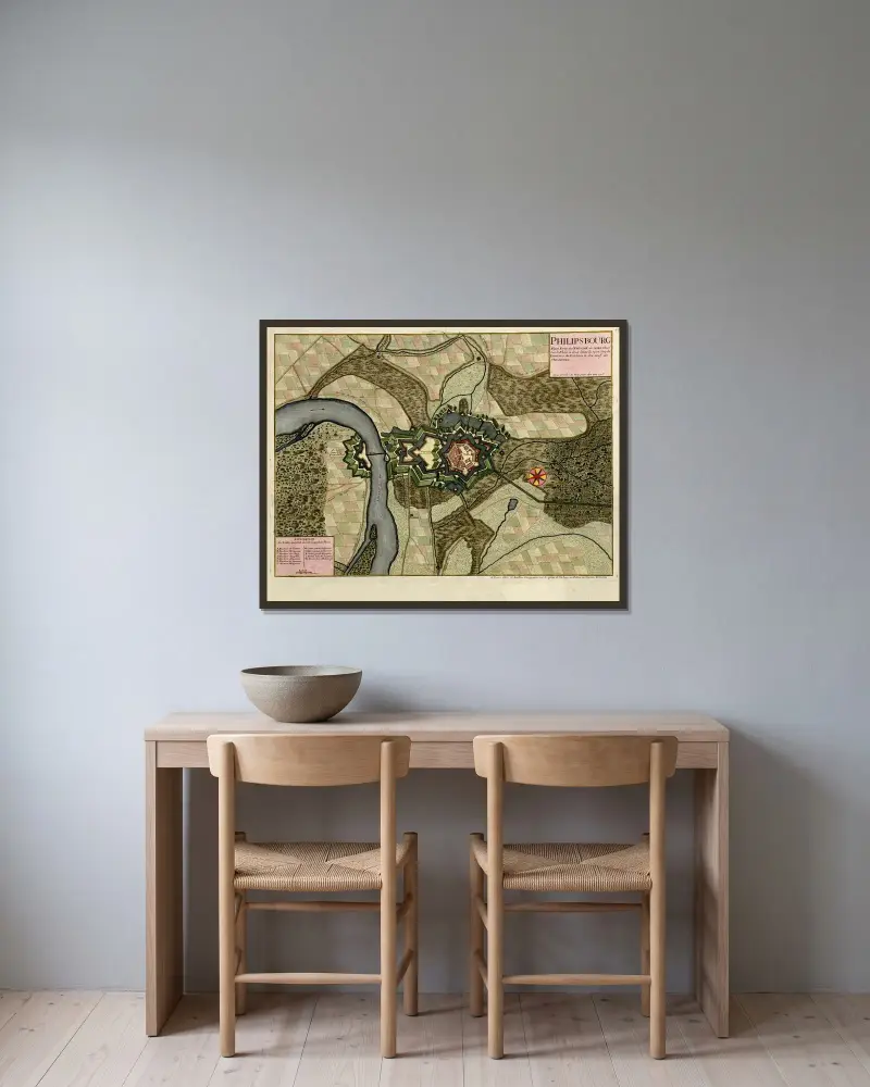 Philipsburg von Anna Beek gerahmt an einer Wand