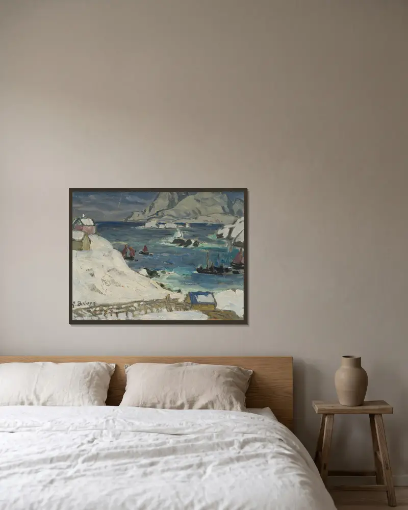 Spring före stormen. Studie från Nordnorge av Anna Boberg inramad på en vägg
