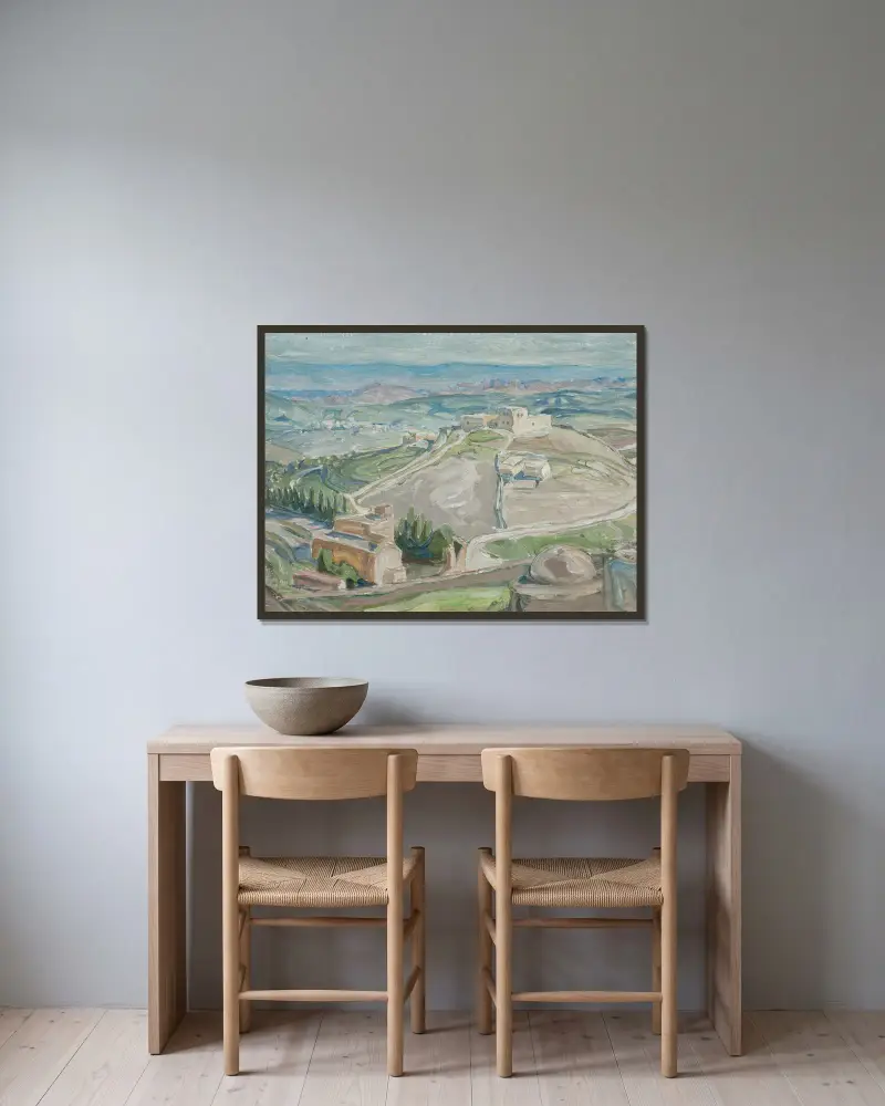 Studie z Getsemane, Anna Boberg v rámu na stěně